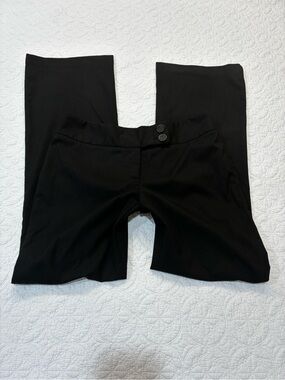 2000s Black Office Siren Low Mid Rise Flare Trouser Pants Size 4